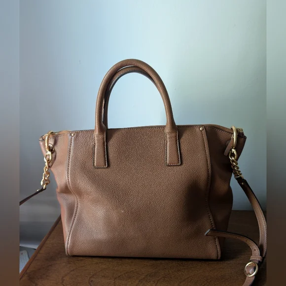 Tory Burch Everly Satchel Brown - Picture 10 of 14